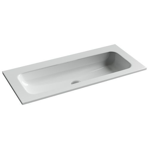 Раковина из сантехнического фарфора Ceramica Nova GRACE CN7013wx 100х50 накладная цвет белый без отверстий под смеситель