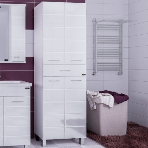 Шкаф-пенал СанТа Омега 507007 60х30х180 напольный цвет белый