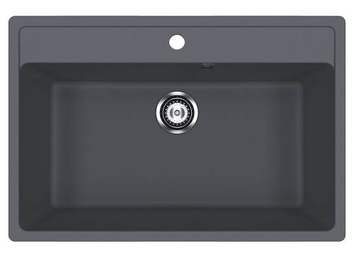 Кухонная мойка Ulgran Classic U-600-343 76х51 цвет антрацит