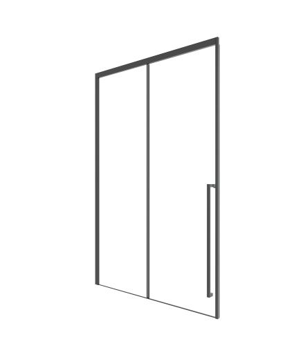 Душевая дверь Timo T59R 150х200 стекло прозрачное профиль черный