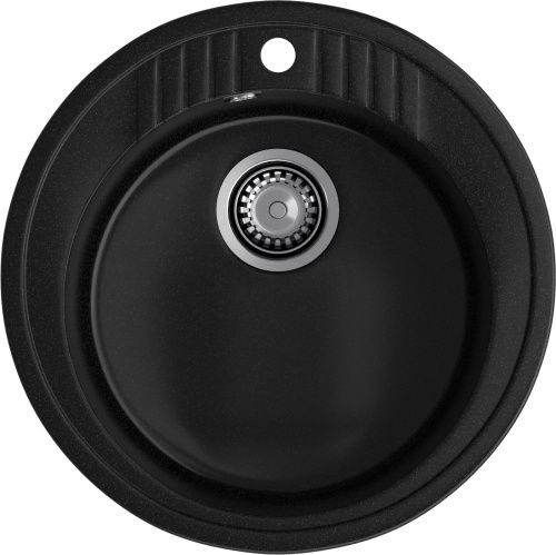 Кухонная мойка Granfest Rondo R-520 черный 52х52 цвет черный поверхность матовая