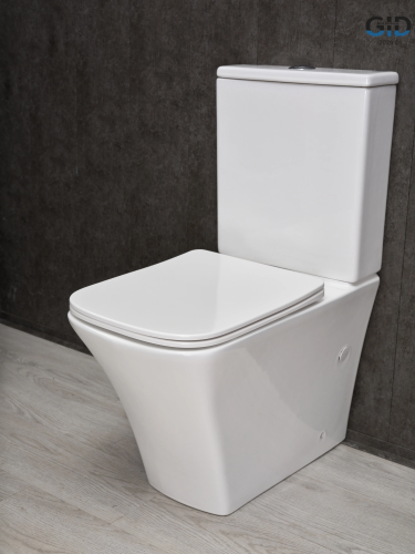 Унитаз напольный с бачком Gid Cuadrado Tn2184 (62251Y) белый с сиденьем микролифт безободковый