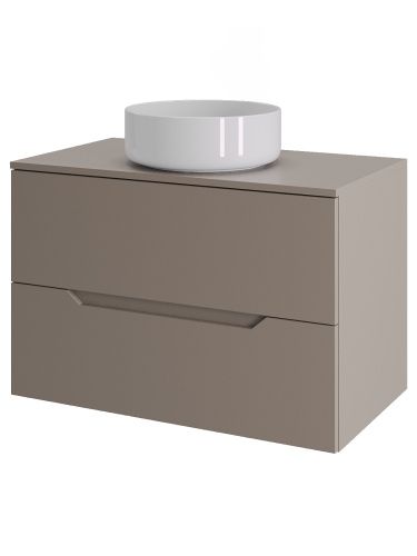 Тумба с раковиной Orange Line Li-70TuLMDF+B09-360W 70х46х69 подвесная цвет латте матовый