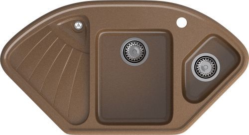 Кухонная мойка Granfest Corner C-1040E терракот 104х56 цвет коричневый поверхность матовая