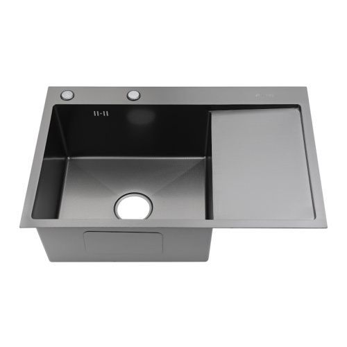 Кухонная мойка Fmark FSC7550Q-L 75х50 цвет графит поверхность матовая