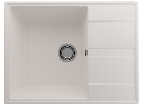 Кухонная мойка Ulgran Quartz Prima 650-01 65х50 цвет белый