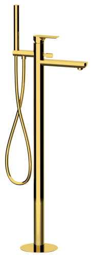 Смеситель для ванны Remer Infinity I08DO напольный золото глянцевое