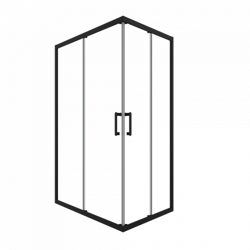 Душевой уголок Тритон Фикс-Блэк Щ0000067442 120х80 стекло прозрачное профиль черный без поддона