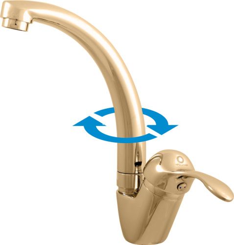 Смеситель для кухни RavSlezak LABE L006.5/2Z на мойку золото