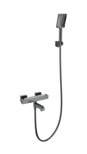 Смеситель для ванны Wonzon & Woghand Stay WW-B2026-A1-BGG настенный графит с термостатом