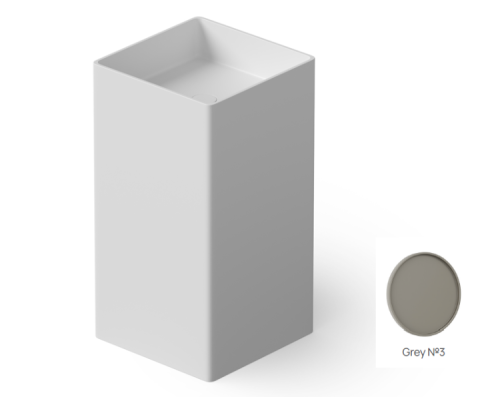 Раковина из искусственного камня Dea Design Pedestal Basin DD2017 450 3 45х45 напольная цвет серый матовый без отверстий под смеситель