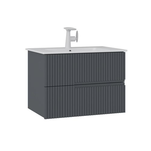 Тумба с раковиной Orka Moonlight 5003439 71х51х51 цвет антрацит матовый