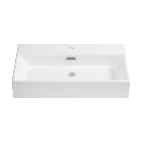 Раковина из сантехнического фарфора Wellsee Graceful Pro 150903000 70х40 накладная цвет белый 1 отверстие под смеситель