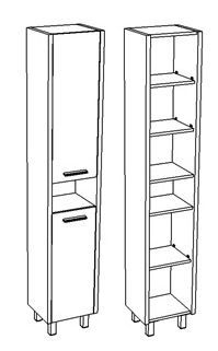 Шкаф-пенал Corozo Лорена SD-00000304 35х29х187 цвет белый/коричневый - фото 4