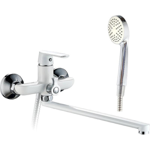 Cмеситель для ванны и душа Haiba HB22804 настенный белый/хром