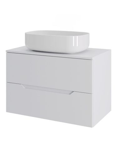 Тумба с раковиной Orange Line Li-70TuwMDF+B07-540W 70х46х71 подвесная цвет белый матовый