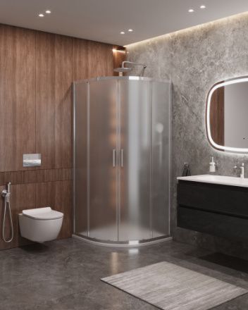 Душевой уголок Cezares MOLVENO MOLVENO-R-2-100-P-Cr 100х100 стекло рифленое профиль хром глянцевый без поддона