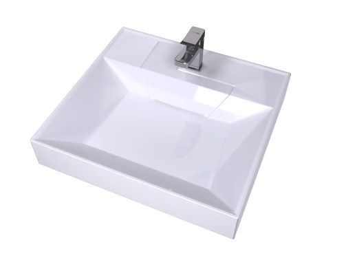 Раковина из литьевого мрамора Uperwood Top 291021039 60х55 над стиральной машиной цвет белый