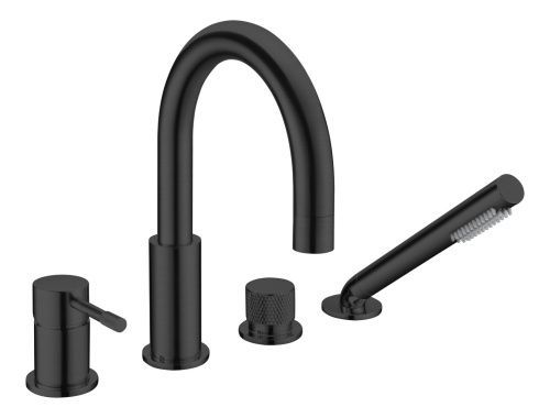 Смеситель Boheme Uno 460-B на борт ванны черный