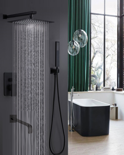 Душевая система ALMAes Liros TVZ-0889 встраиваемая цвет черный