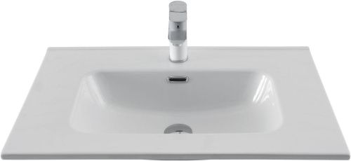 Раковина керамическая Aquanet Flat 00284027 71х47 полувстраиваемая цвет белый 1 отверстие под смеситель