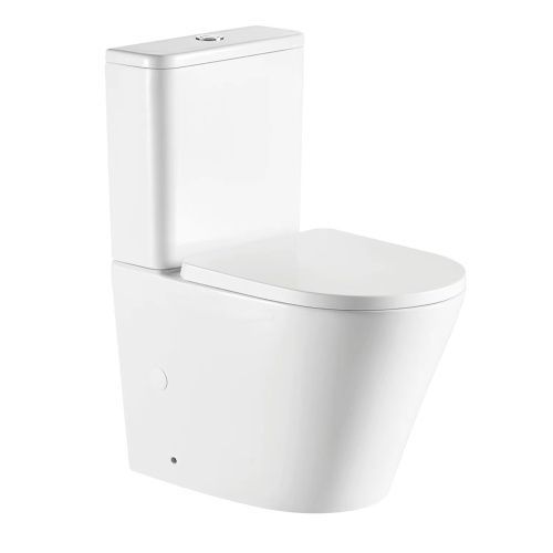 Унитаз-компакт напольный с бачком WesnaArt Ray 104-RAY11 белый с сиденьем микролифт безободковый каскадный смыв