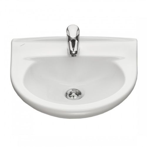 Раковина из сантехнического фарфора Santeri Родничок 131310S0010B0 37х46 подвесная цвет белый 1 отверстие под смеситель