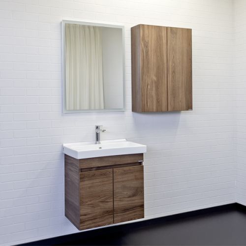 Шкаф Comforty Осло 00-00011150CF 58х18х80 подвесной цвет дуб темно-коричневый