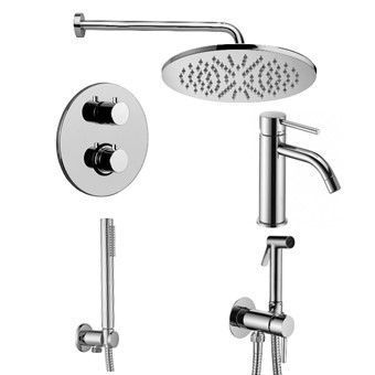 Душевая система Paffoni Light KITZLIQ018CR071 встраиваемая в стену