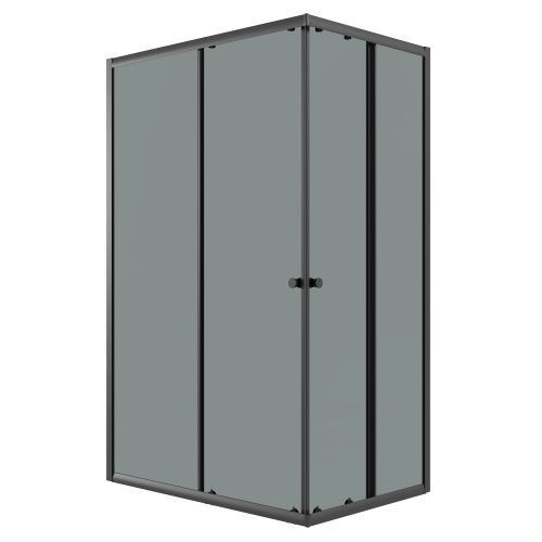 Душевой уголок Niagara Eco NG-1018-14QT 98х78 стекло тонированное профиль черный матовый без поддона