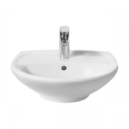 Раковина из сантехнического фарфора Jika Lyra 8142700001049 50х41 подвесная цвет белый 1 отверстие под смеситель