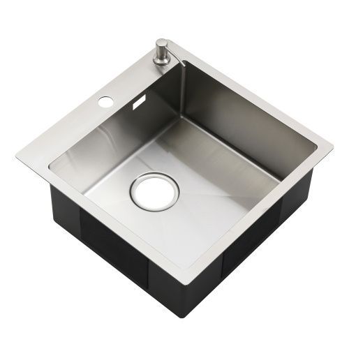 Кухонная мойка Melana ProfLine MLN-R5050HK+дозатор 50х50 цвет сатин поверхность матовая