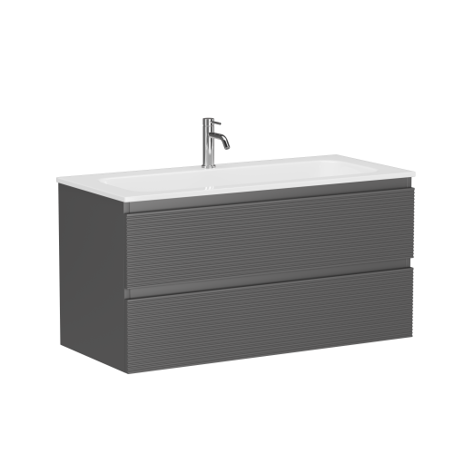 Тумба под раковину Sancos FOLK FL100GS 100х45х50 подвесная цвет серый