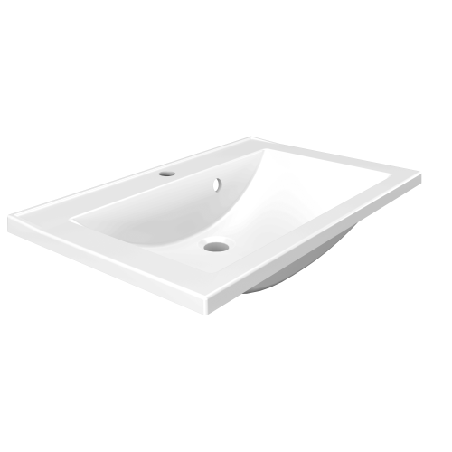 Раковина из литьевого мрамора Paola Paola Roma 700 70х45 полувстраиваемая цвет белый глянцевый 1 отверстие под смеситель