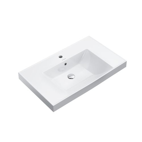 Раковина керамическая Kerama Marazzi CUBO CU.wb.80 81х49 подвесная цвет белый 1 отверстие под смеситель