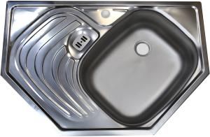 Кухонная мойка Melana 7651FR RUS 76х51 цвет хром поверхность глянцевая