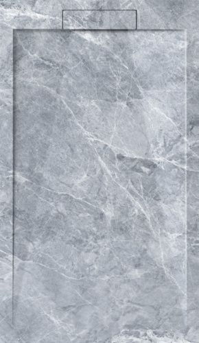 Душевой поддон Esbano LUXE ESPLM128VG 120х80 искусственный камень мрамор серый