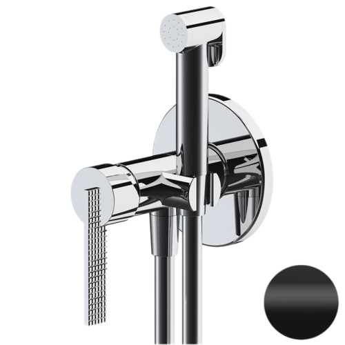 Гигиенический душ со смесителем Daniel ANC645BP4DC15 черный матовый