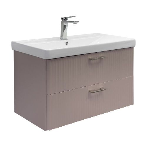 Тумба с раковиной Comforty Ангара 00-00021036CF 91х48х59 подвесная цвет дуб латте