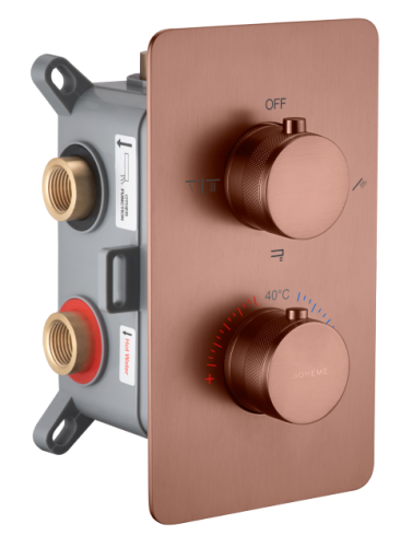 Смеситель для душа Boheme Cell 134-3-BRB встраиваемый бронза брашированная с термостатом