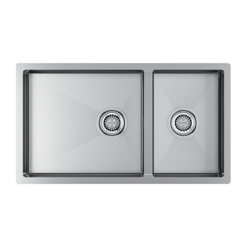 Кухонная мойка Paulmark ALLER 78/2S UNI PM527844-BS 44х39 цвет брашированная нержавеющая сталь поверхность матовая