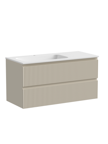 Тумба под раковину Sancos SNOB R SNR100LCE 100х45х50 подвесная цвет бежевый
