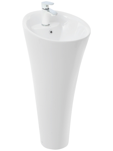 Раковина из санфаянса WeltWasser WW SK 41 см 10000008707 напольная цвет белый глянцевый 1 отверстие под смеситель