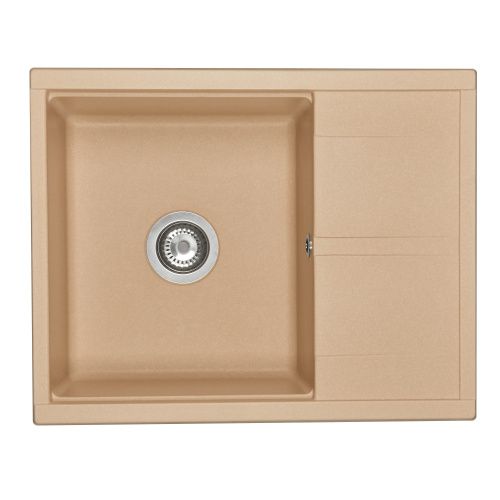 Кухонная мойка Aquaton Делия 1A718632DE260 65х22 цвет бежевый поверхность матовая