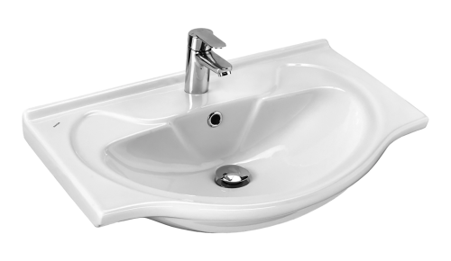 Раковина мебельная керамическая Santek Байкал 60 1.WH10.9.652 61х47 накладная цвет белый 1 отверстие под смеситель