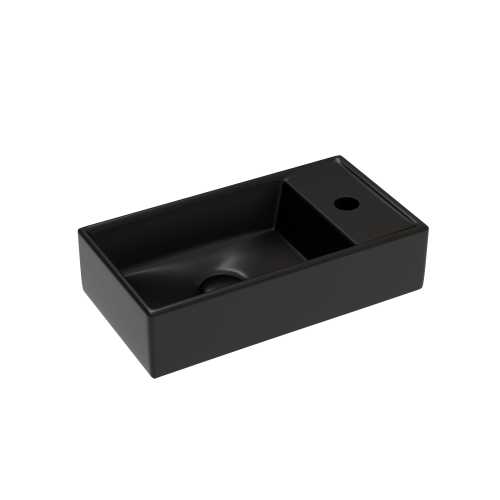 Раковина из сантехнического фарфора Ceramica Nova ELEMENT CN6051LMB 42х22 подвесная цвет черный матовый 1 отверстие под смеситель