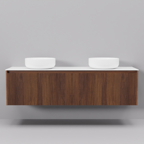 Тумба с раковиной Art Decco Camilla (Камилла) ACM15W22D300 150x45x40 подвесная цвет черный орех