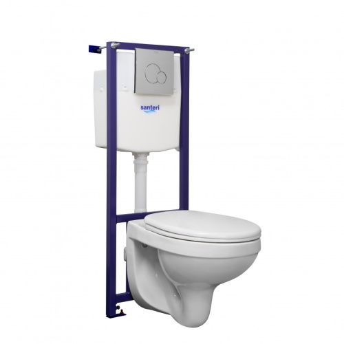 Комплект унитаз с инталляцией и клавишей смыва Santeri Альфа 138159S0000B0