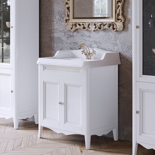 Тумба с раковиной TW collection Veronica NUOVO VER2073-B+AR834bi*1 комплект 73х54х94 цвет белый