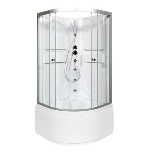 Душевая кабина AvaCan L610NGM 100х100 четверть круга без крыши ориентация универсальная